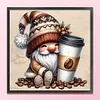 Coffee Gnome-11CT Stamped Cross Stitch 40*40cm/15.75*15.75in