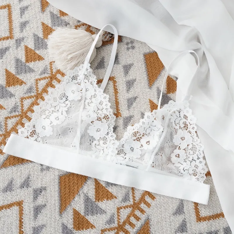 1/2 Pcs Sexy Bra For Woman Lace Thin Underwear Female Unlined Transparent Bras For Women Lace Sexy Lingerie Bralette 2021
