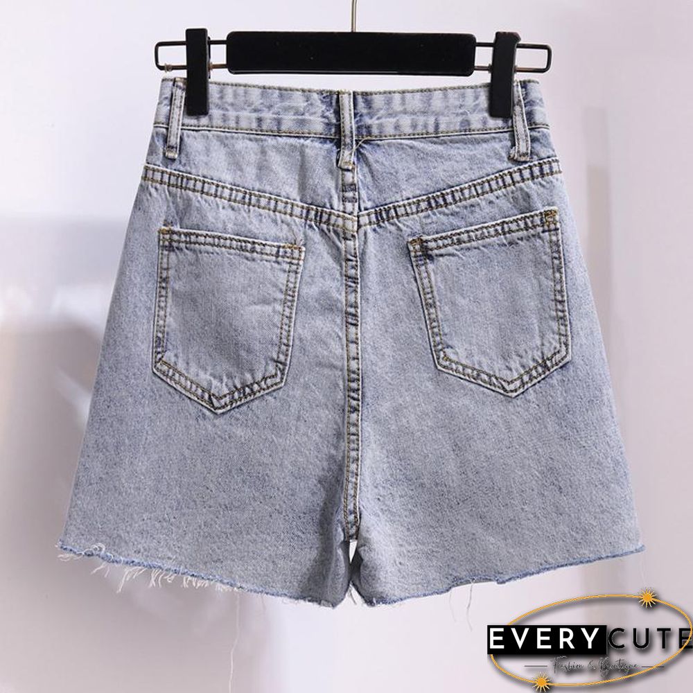 Fashion Print Tee+ Denim Shorts P11654