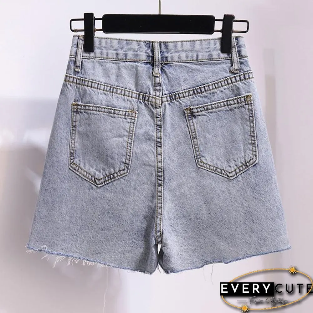 Fashion Print Tee+ Denim Shorts P11654