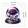 Purple Rose-11CT Stamped Cross Stitch 50*50cm/19.69*19.69in