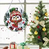 (US Local) DIY Xmas Diamond Painting Ornament with Clock Function Creative Craft