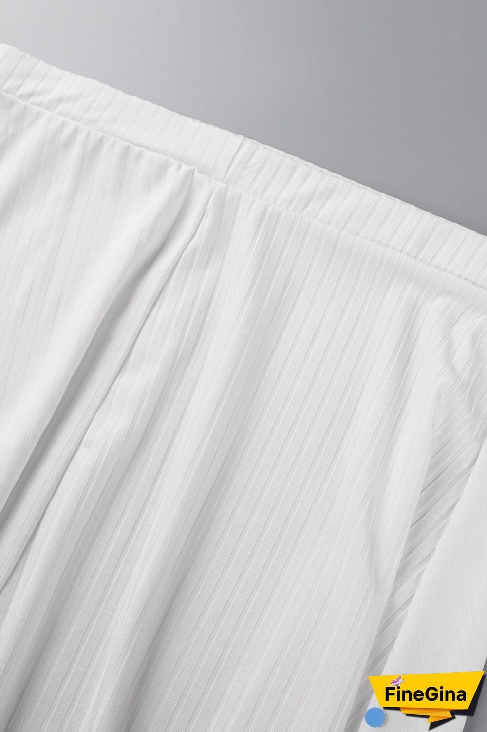 White Casual Solid Patchwork Buckle Plus Size Two Pieces