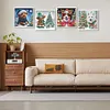 (US Local)4pack Xmas Animal-Special Shaped Diamond Painting Kit(30x30cm)