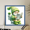 (Small Size)Gnome Goes To Toilet - 18CT Stamped Cross Stitch - 25*25cm