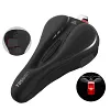 High Elastic Silicone Bicycle Seat Cover Super Soft Thick Tail Light Seat Cover Mountain Bike Silicone Cycling Thick Waterproof Road Bike Seat Accessories