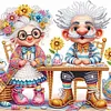 (US Local)4Pack Old Couple-Special Shaped Diamond Painting Kit(30x30cm)