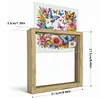 DIY Special Shape Double sided Print Clear Diamond Art Kit Wooden Framed Diamond Painting Kit(21.5x21.5cm)