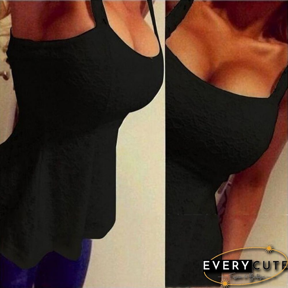 Sexy Ladies Lace Floral Bodycon Strap Tank Top Vest Shirt Blouse Sleeveless Women Casual Strappy