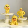 Funny Angry Duck Figurines Collectable Figures 3D Printed Cute Angry Yellow Duck Desk Decor 3pcs Decoration for Computer Car & Dorm