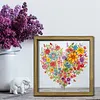 Diamond Painting Wooden Double-Sided Love Flower Ornaments Kit with Photo Frame Desktop