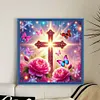 Rose Cross-11CT Stamped Cross Stitch 40*40cm/15.75*15.75in