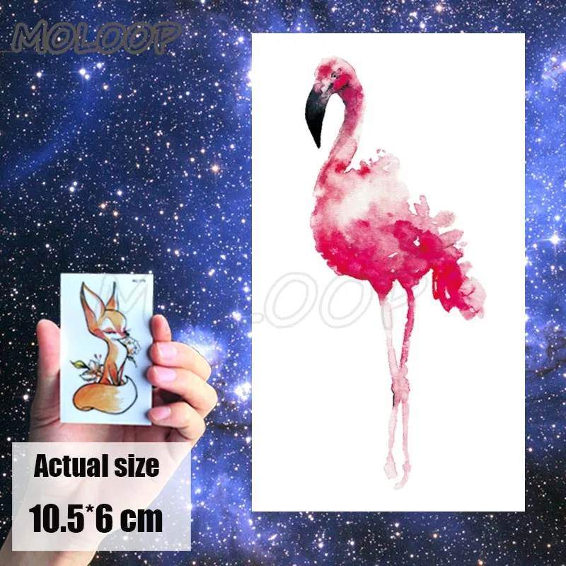 Tattoo Sticker Little Half Face Cat Element Small Animal Flower Water Transfer Temporary Fake Body Art Tatoo for Kid Girl Boy