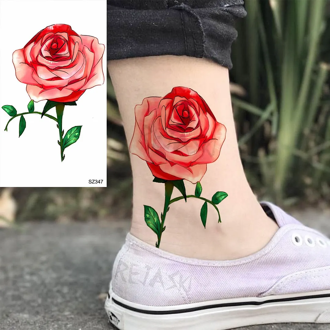 Small Henna Lotus Sexy Back Temporary Tattoos For Women Adult Feather Dandelion Fake Tattoo Body Art Waterproof Tatoos Sticker