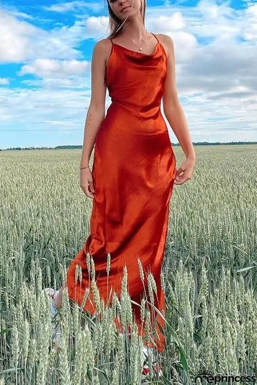 Satin Slip Bakcless Mermaid Dress