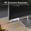 Under-desk Bracket Expansion Dock USB3.0 Multi-Function Splitter Snap-on Typec Expander With Power Port Card Reader