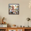 Diamond Painting-DIY Full Round Drill Girl And Dog