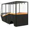 [US Local Warehouse] Fits 6-Person Golf Cart Rain Cover with Transparent Windshield & Reflective Strips 600D Waterproof Oxford Fabric Outdoor Golf Cart Protector Compatible with Club Car & for EZGO