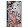 Girl Lion-14CT Stamped Cross Stitch 40*70cm/15.75*27.56in (Big Size)
