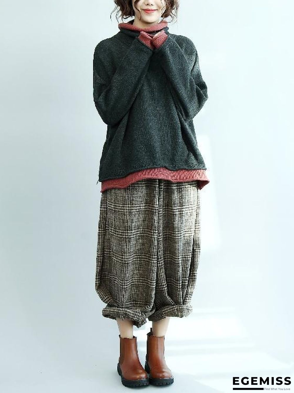 Loose Batwing Sleeves Knitting Sweater | EGEMISS