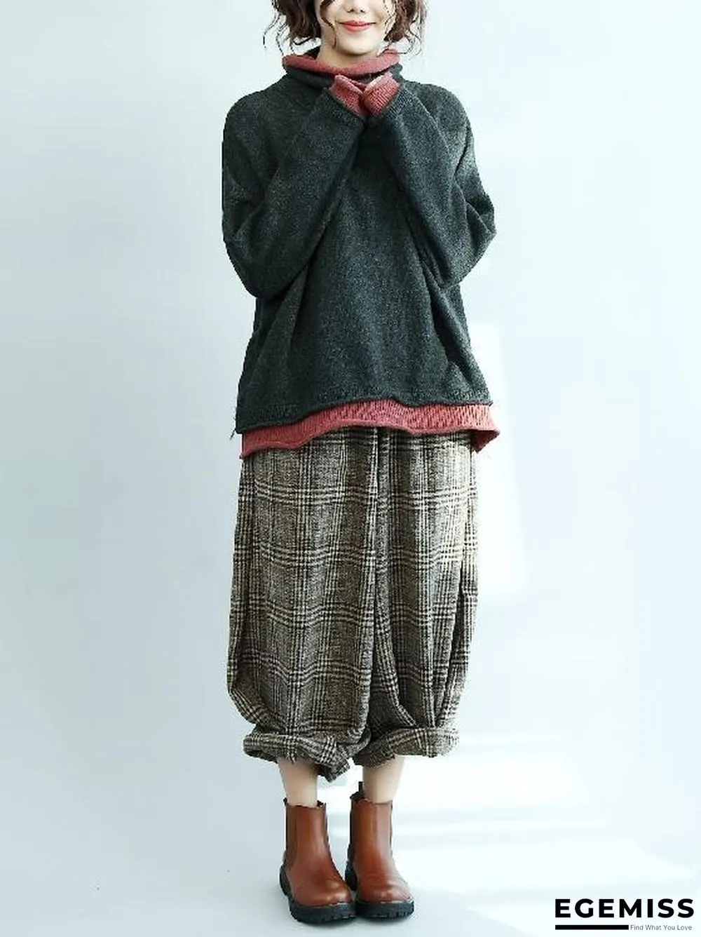 Loose Batwing Sleeves Knitting Sweater | EGEMISS