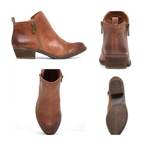 Leather Suede Vintage Boots
