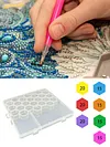 (US Local)120Pcs Diamond Embroidery Drill Mud Kit with Box Diamond Mosaic  Clay Set DIY Diamond Art Accessories