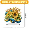 (US Local)Flower Double Sided Effect Table Top Diamond Painting Desktop Ornaments Kit (Sunflower B)