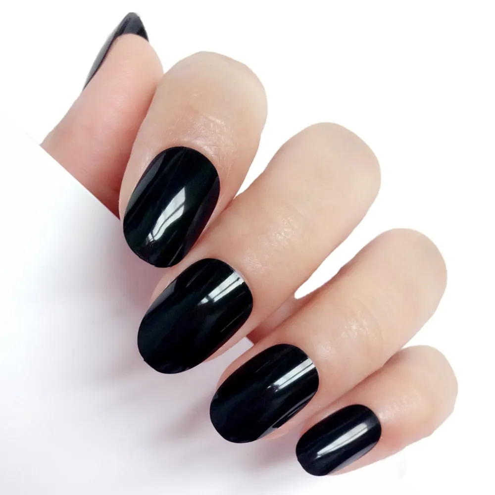 24Pcs Matte Dark Red Artificial Fake Nails Press On Short False Nails With Glue Sticker Full Cover Finger Tips Manicure Tool-Nail Inspo