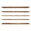 [US Local Warehouse] 5 Tier Floating Shelves Long Wooden Shelf 72x11.81in Adjustable Display Bookshelf with Heavy-Duty Bracket for Living Room Bathroom Kitchen