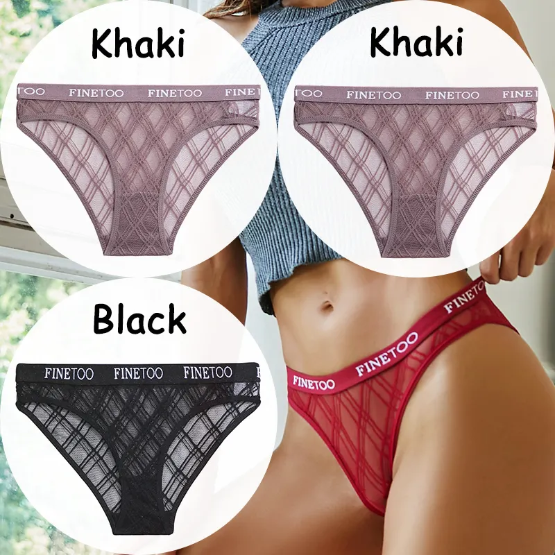 Billionm Lace Panties Women's Underwear Perspective Sexy Panties Female Underpanties Mesh Briefs Girls Intimates Lingerie M-XXL