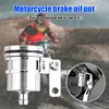 Aluminum Motorcycle Brake Fluid Reservoir Clutch Tank Oil Fluid Cup (Silver)