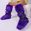 Women's Hot Trendy Y2K Style High Tube Lace-Up Furry Snow Boots