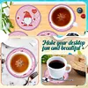 8PCS DIY Diamond Painting Art Acrylic Coaster Kit (Pink Gnome)
