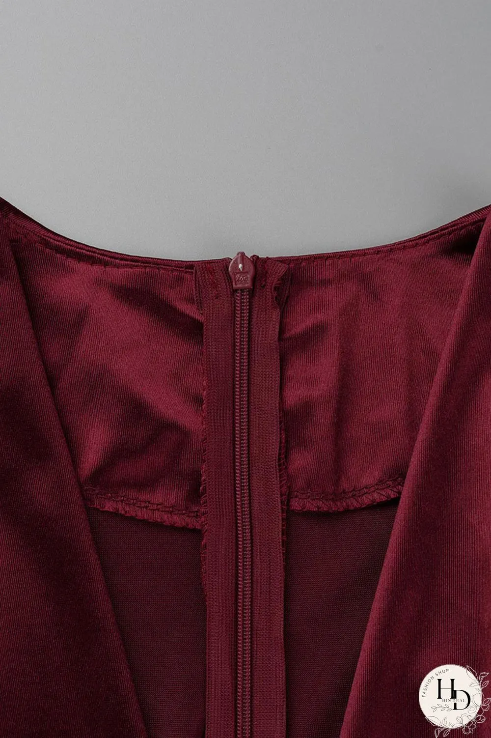 Burgundy Casual Solid Patchwork Fold V Neck Pleated Dresses