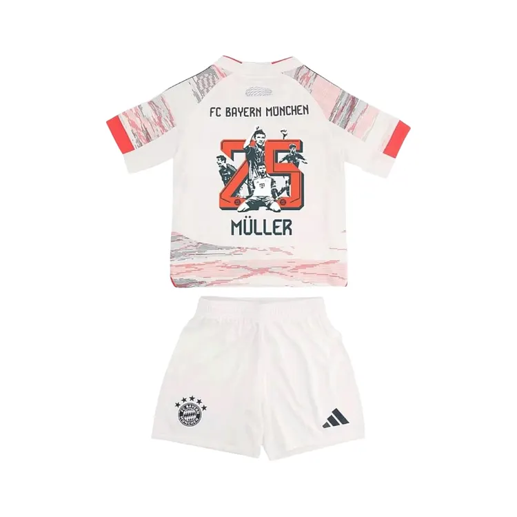 Kids Bayern 25/26 Away Football Jersey(M&uuml;ller #25)