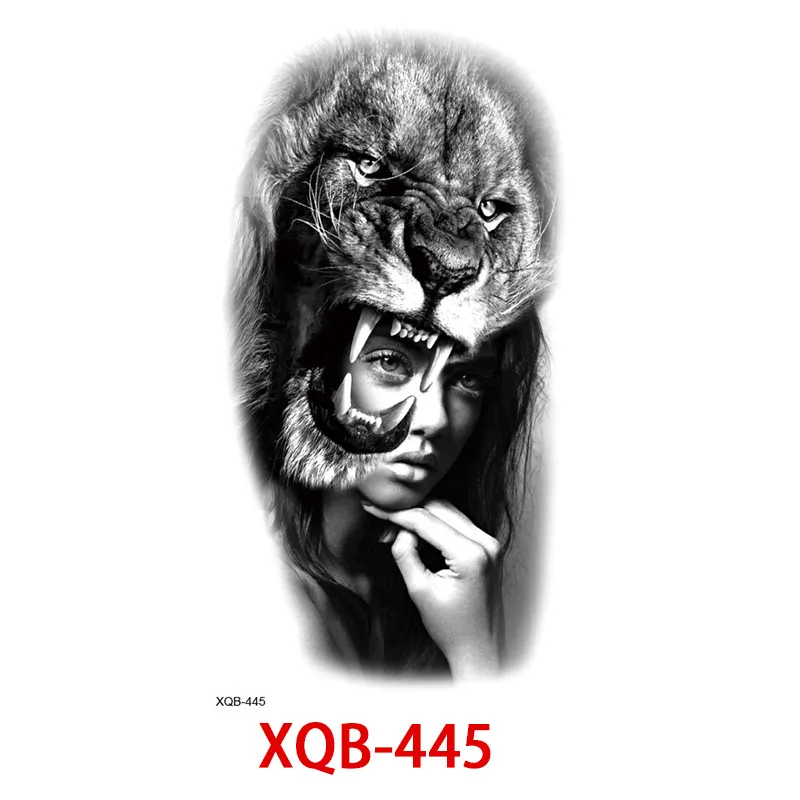 Sdrawing Forest Animal Temporary Tattoos for Men Wolf Tattoo Stickers Tiger Skull Skeleton Fake Tattoo for Women Arm Sleave