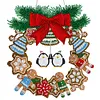 DIY Special Shaped Crystal Painting Wreath with LED Light Kit (Double Penguin)