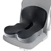 Memory Foam L-Shaped Integrated Seat Cushion with Lumbar Support Sitting Pillow