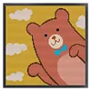 Cute Coffee Bear-14CT Stamped Cross Stitch Kit(25x25cm)