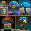 20-calowa lampa stołowa witrażowa z kolekcji botanicznej (OSTATNI DZIEŃ)
