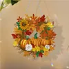 DIY Acrylic Special Shaped Diamond Painting Fall Wreath Ornament Hanging Kit