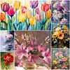 (Multi-Syle)Flower-Paint by Numbers Acrylic Painting(Multi-Size)