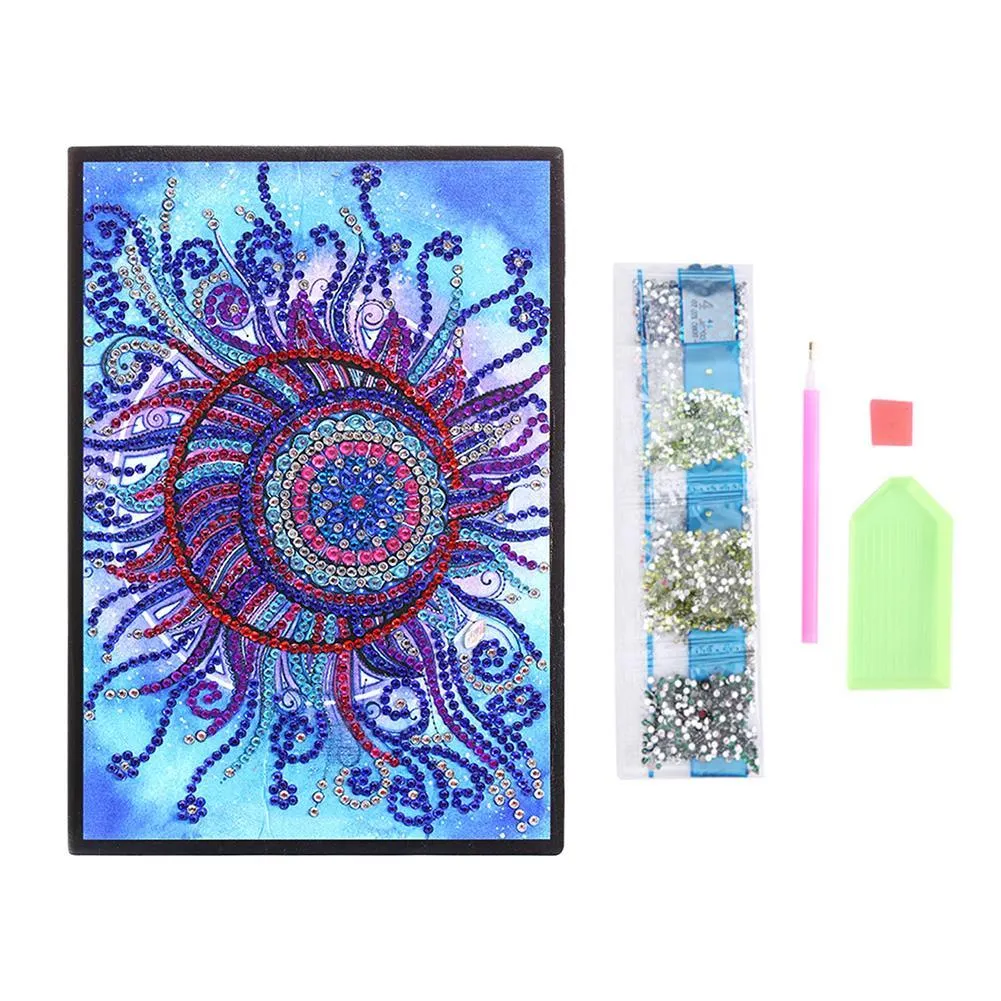 DIY Flower Special Shaped Diamond Painting 50 Pages A5 Sketchbook Notebook【No Strip】