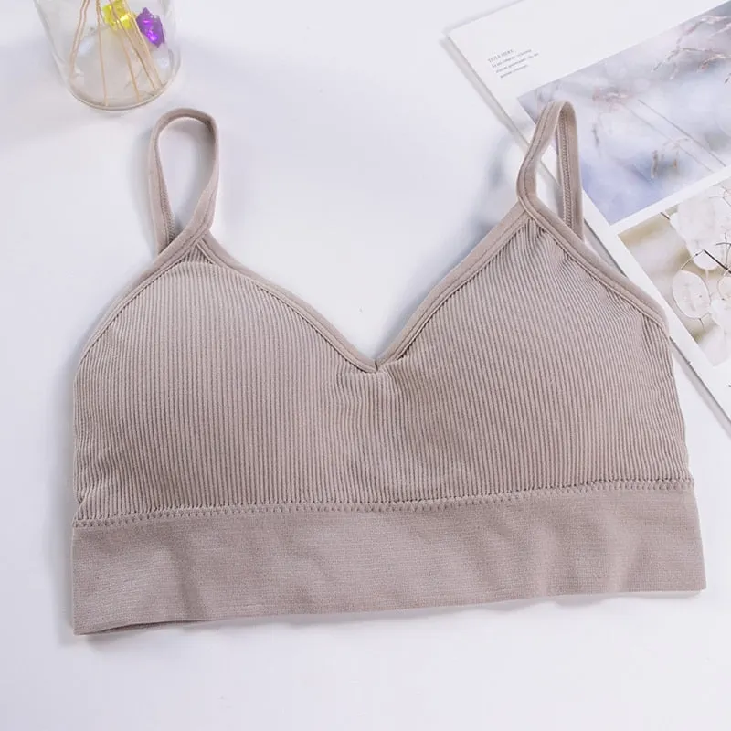 Open Back Tank Top Brassiere Comfortable Seamless Bra For Women Wirefree Underwear Soft Sexy Bralette Backless Bras
