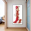 Diamond Painting-DIY Full Round Drill Purple Dress Women (30*60cm)