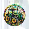DIY Crystal Diamond Painting Double Sided Effect  Tractor Pendant Home Garden Hanging Kit