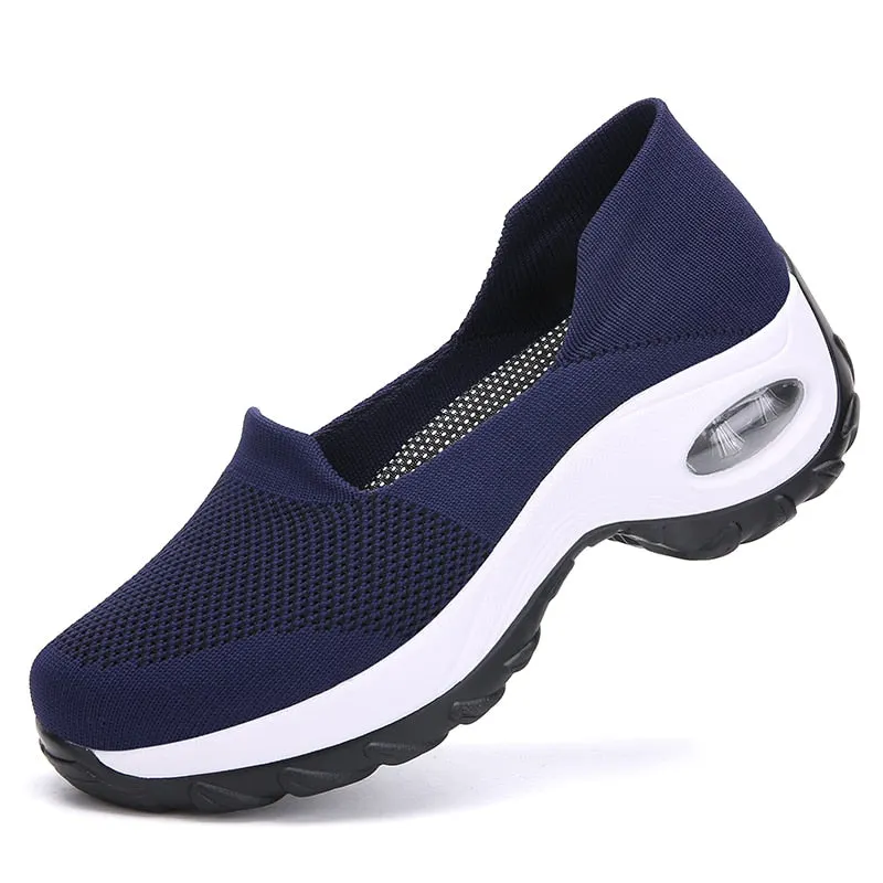 Air Cushion Canvas Pumps for Women Fashion Spring Summer Casual Shallow Boat Shake Shoes Elegant Female Outdoor Sport Shoes