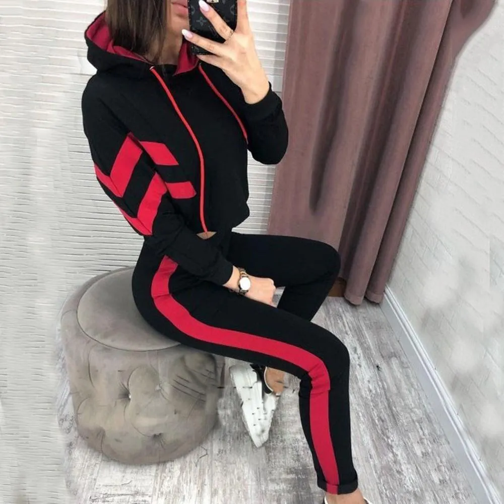 Billionm 2021 Spring Autumn Women Tracksuit 2 Piece Sets Casual Long Sleeve Crop Hoodies Tops Pants Sweatshirt Clothing Set