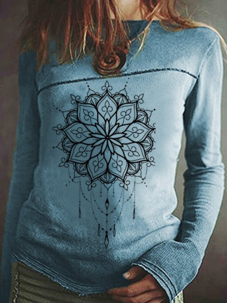 Mandala Totem Tribal PatchworkT Shirt elevenforest